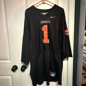 Nike Black Cowboys Jersey with Silver Logo